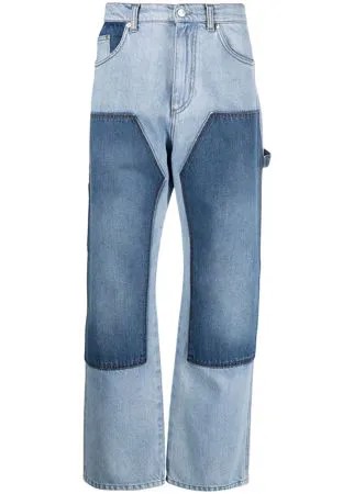 MSGM прямые джинсы со вставками