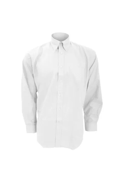 Оксфордская рубашка с длинным рукавом Kustom Kit, белый