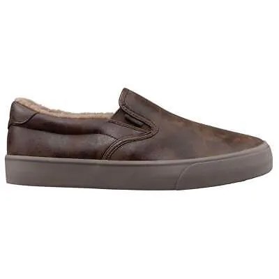 Lugz Clipper Lx Fleece Slip On Мужские коричневые кроссовки Повседневная обувь MCLPRLXFD-2327