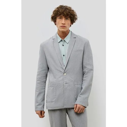 Пиджак Baon, силуэт полуприлегающий, однобортный, размер 50, серый
