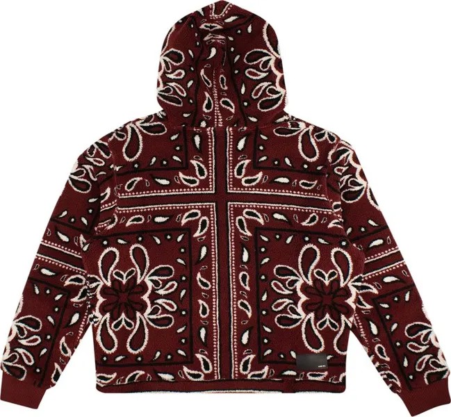 Худи Amiri Printed Bandana Polar Fleece Hoodie 'Red/Black', разноцветный