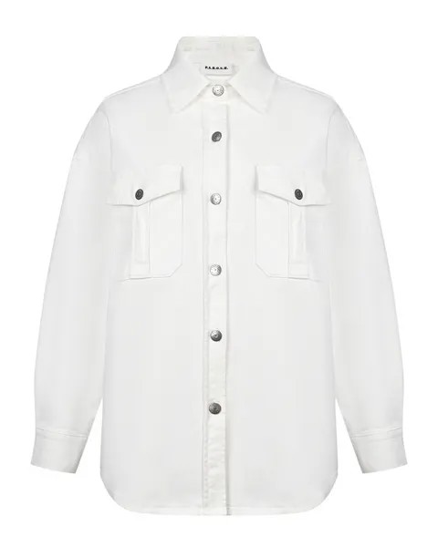 Куртка-рубашка с накладными карманами, белая Parosh