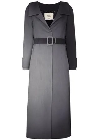 Fendi однобортное пальто с эффектом градиента