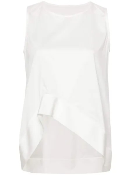 Issey Miyake топ с круглым вырезом, белый
