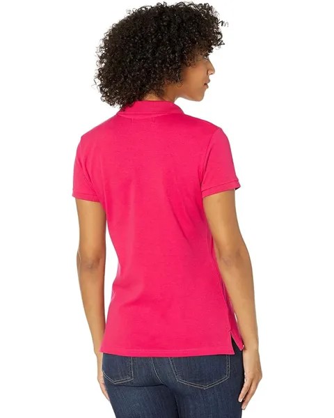 Поло U.S. POLO ASSN. Solid Small Pony Interlock Polo Shirt, цвет Electric Fuchsia