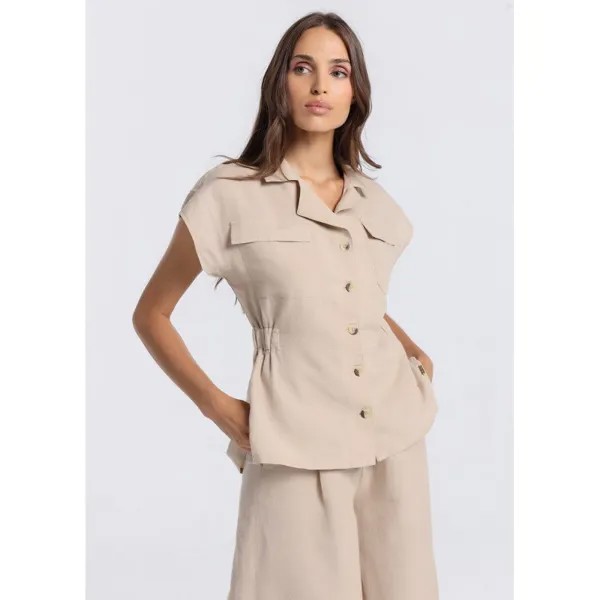 Рубашка с коротким рукавом Victorio & Lucchino 134610-3546-708 Buttoned Up, бежевый