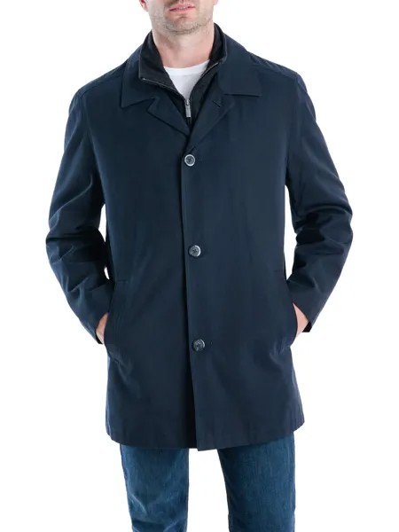 Мужской тренч из твила Berne London Fog, цвет Dark Navy