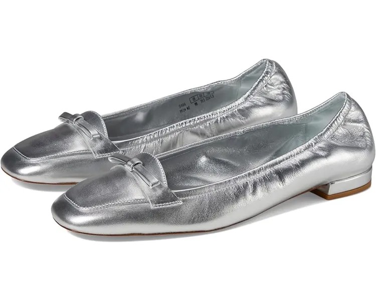 Туфли на плоской подошве Stuart Weitzman Tully Loafer, серебряный