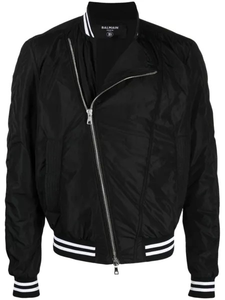 Balmain бомбер с логотипом, черный