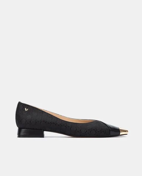 Женские кожаные туфли с металлизированным острым носком Martinelli, черный