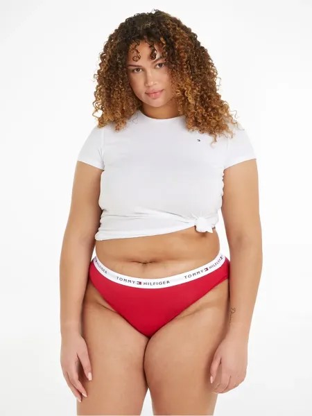 Трусики бикини Tommy Hilfiger Underwear с логотипом на поясе, красный