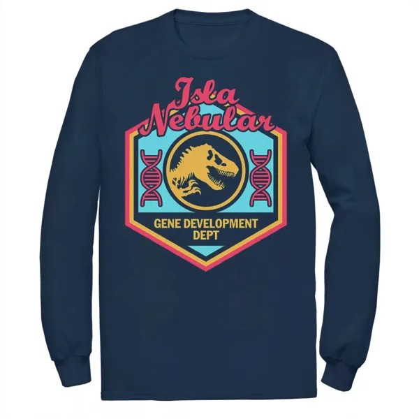 Мужская футболка Isla Nebular Gene Dept. Badge Jurassic World, синий