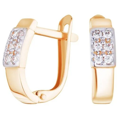 Серьги золотые с фианитами арт. 1125475