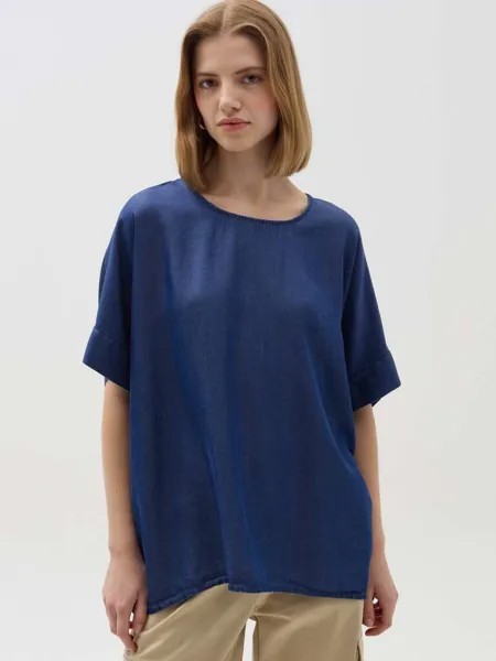 Футболка оверсайз с джинсовым эффектом Hybrid, цвет denim blue