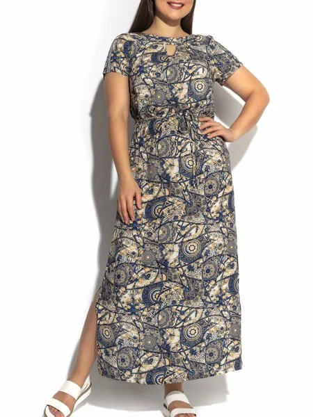 Платье-сарафан женское 1001dress HR00016BL синее 56