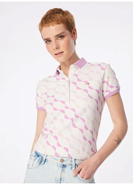 Сиреневая женская футболка-поло приталенного кроя ГУСУР U.S. Polo Assn.