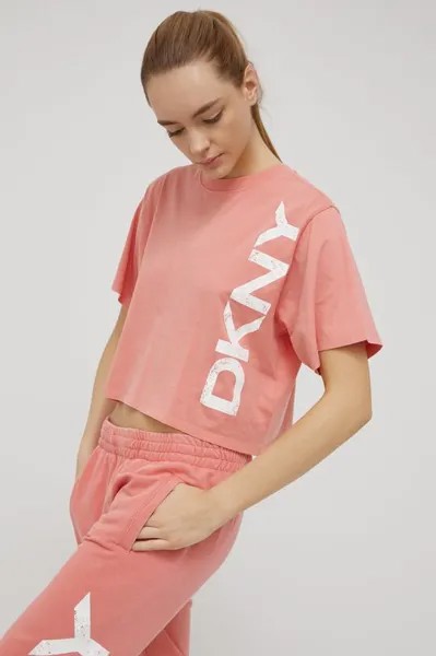 Хлопковая футболка Dkny DP1T8459 DKNY, розовый