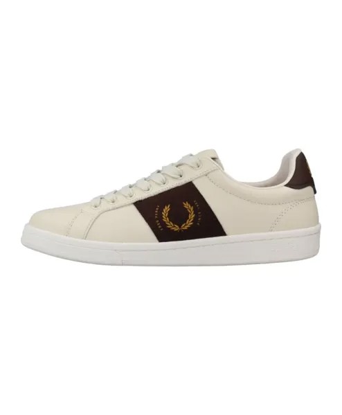 Мужские кроссовки из фактурной кожи Fred Perry, бежевый