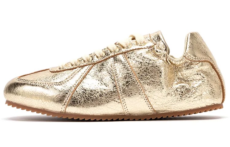 Кроссовки FOOT INDUSTRY Skateboarding Shoes Unisex Low-top Gold, золотой