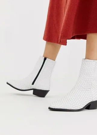Кожаные ботинки ASOS DESIGN Austin-Белый