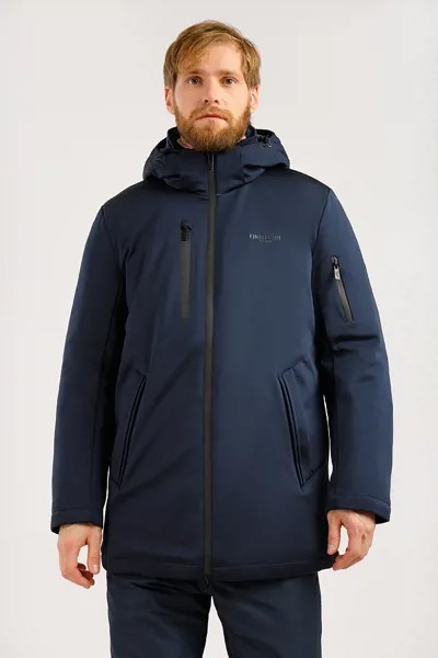 Пальто мужское Finn Flare W19-42017 синее XL