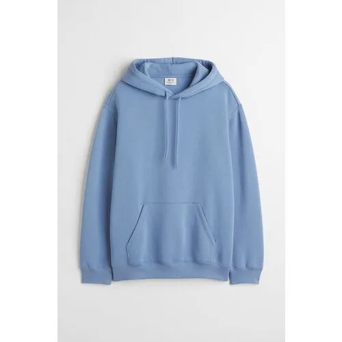 Худи H&M Relaxed Fit Hoodie, размер L, синий