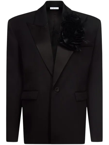 AREA пиджак оверсайз Flower Corsage, черный