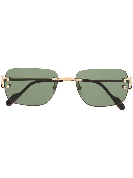 Cartier Eyewear солнцезащитные очки в прямоугольной оправе