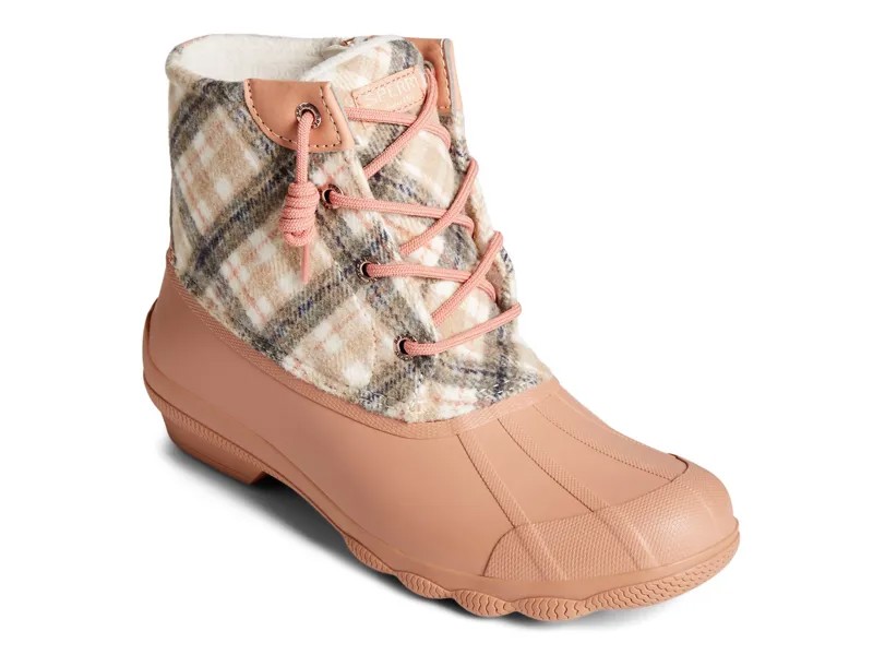 Ботинки в клетку Syren Gulf Sperry, светло-розовый