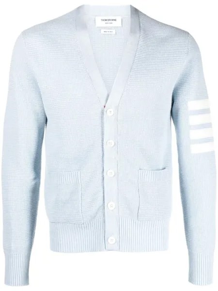 Thom Browne кардиган из смесового льна с ярлыком RWB, синий