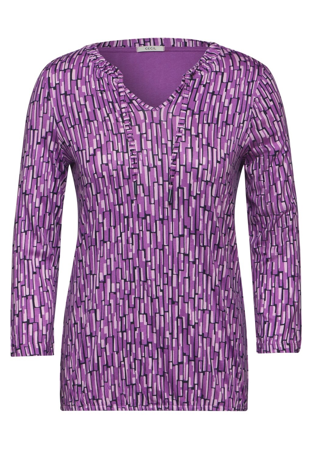 Топ с длинными рукавами Cecil, цвет Mottled Purple