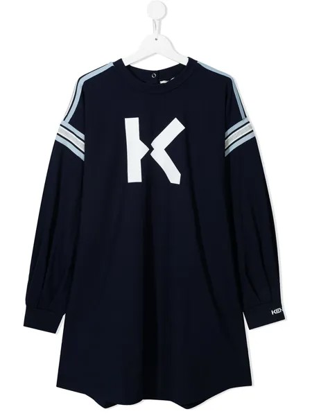 Kenzo Kids платье-джемпер с длинными рукавами и логотипом