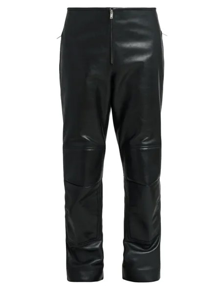 Кожаные брюки для мотокросса Jil Sander, черный