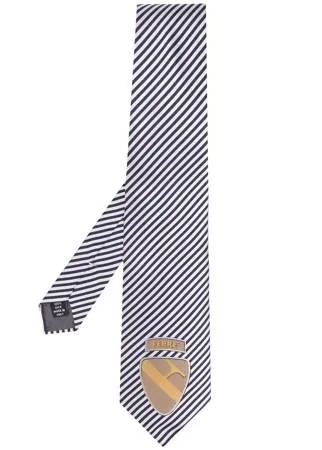 Gianfranco Ferré Pre-Owned галстук 1990-х годов в диагональную полоску с логотипом
