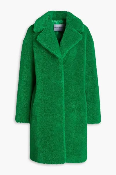 Пальто Camille из искусственной дубленки Stand Studio, зеленый