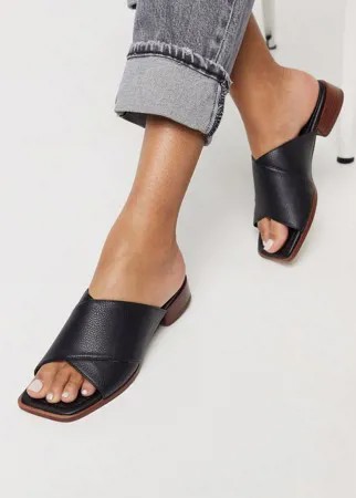 Черные мюли Topshop-Черный