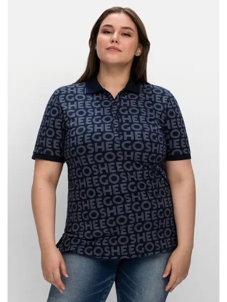 Футболка sheego Polo, ночной синий