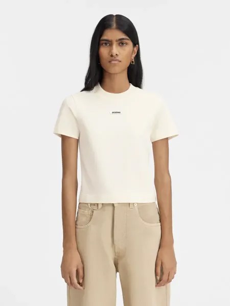 Футболка с логотипом Grgrain Le Gr Grain Jacquemus, светло-бежевый