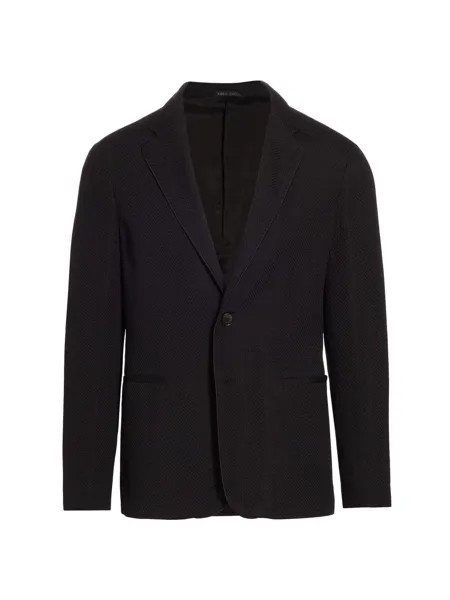 Фактурный пиджак Giorgio Armani, черный