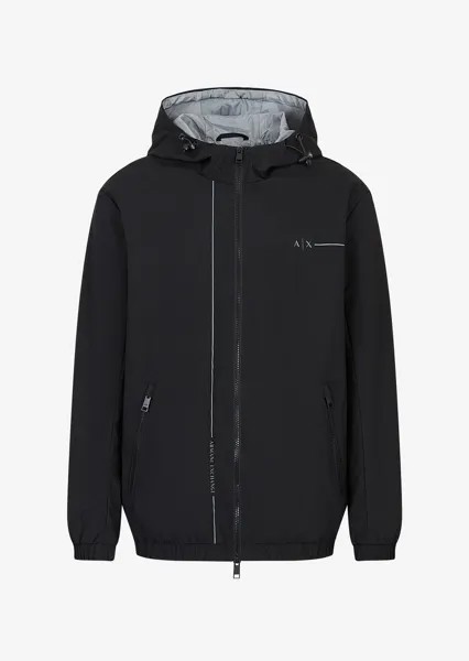 Бомбер из переработанной технической ткани Armani Exchange, черный