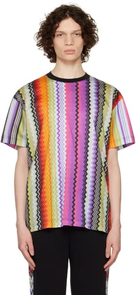 Разноцветная футболка с шевроном Missoni