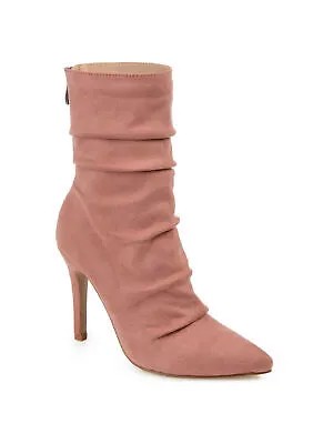 JOURNEE COLLECTION Женские розовые ботинки Markie с острым носком на шпильках с напуском 8,5 м