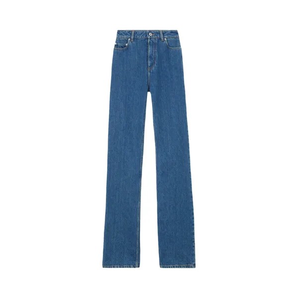 Прямые джинсы Burberry с высокой талией, классический синий