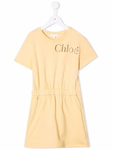 Chloé Kids платье-футболка с логотипом