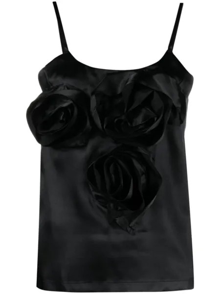 Comme Des Garçons Comme Des Garçons топ с цветочной аппликацией, черный