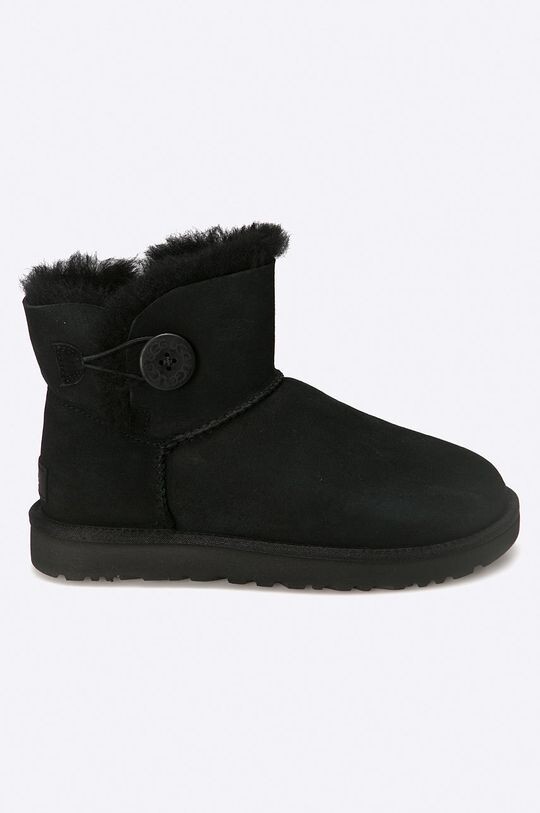 Замшевые зимние ботинки UGG Mini Bailey Button II Ugg, черный