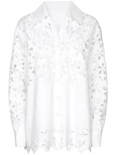 Dolce & Gabbana рубашка с вырезами, белый