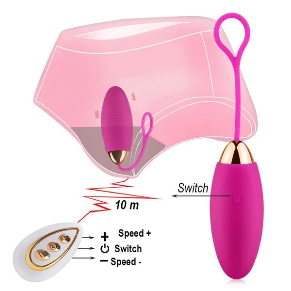 Беспроводной пульт дистанционного управления Силиконовые носимые трусики вибратор яйцо Clit G Spot Секс игрушка для женщин