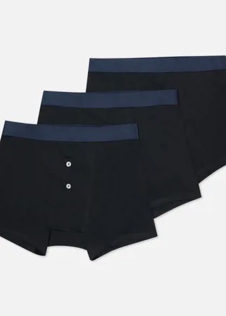 Комплект мужских трусов Hackett 2 Button Trunk 3-Pack, цвет чёрный, размер XL