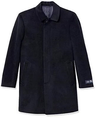 Мужское шерстяное пальто Hart Schaffner Marx Ruskin Dress, темно-синяя клетка, 42R